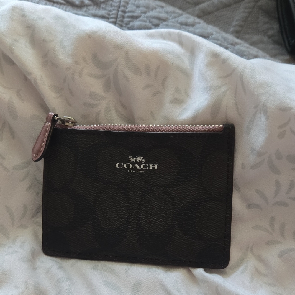 Coach Black and Pink Card Holder